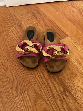 JW Anderson Chain Link Hot Pink Sandals - Size 41